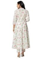 Women's Cotton Printed Anarkali Kurta with Palazzo Pants and Dupatta - Image 2