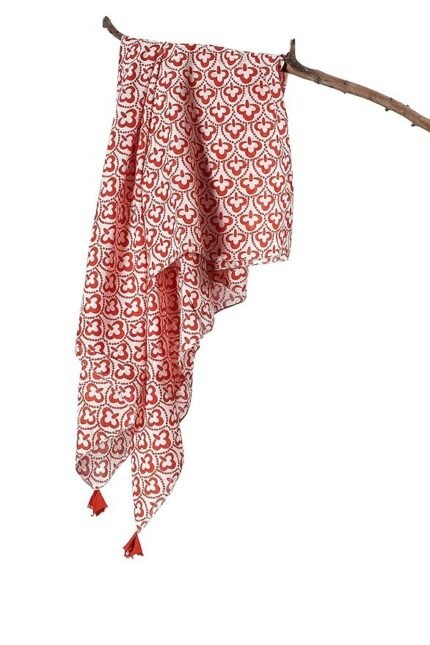 Sofir Stylish Girls Cotton printed Scarf, 100x100 Cm Square Size,100% Cotton Scarf