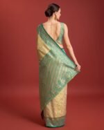 Women Banarasi Silk Saree With Blouse Piece - Image 4